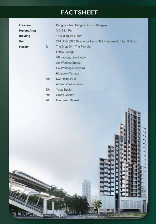 CM04320 ขายดาวน์ ออริจิ้น เพลส บางนา Origin Place Bangna (IP Program) การันตี Yield 5% นาน 3 ปี  
